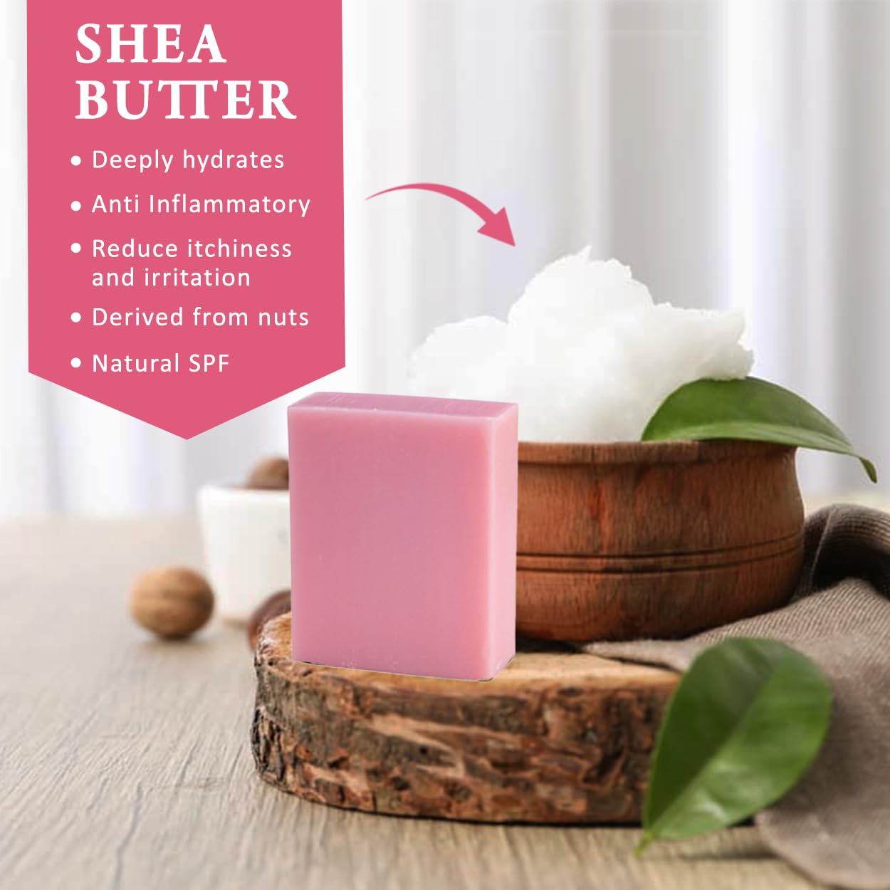 Rose Scented Natural Soap Bars (12 Bars), 3.5oz Moisturizing French Triple Milled Soap Bars Enriched with Shea Butter - Pure Plant Oil Bath & Body Bars