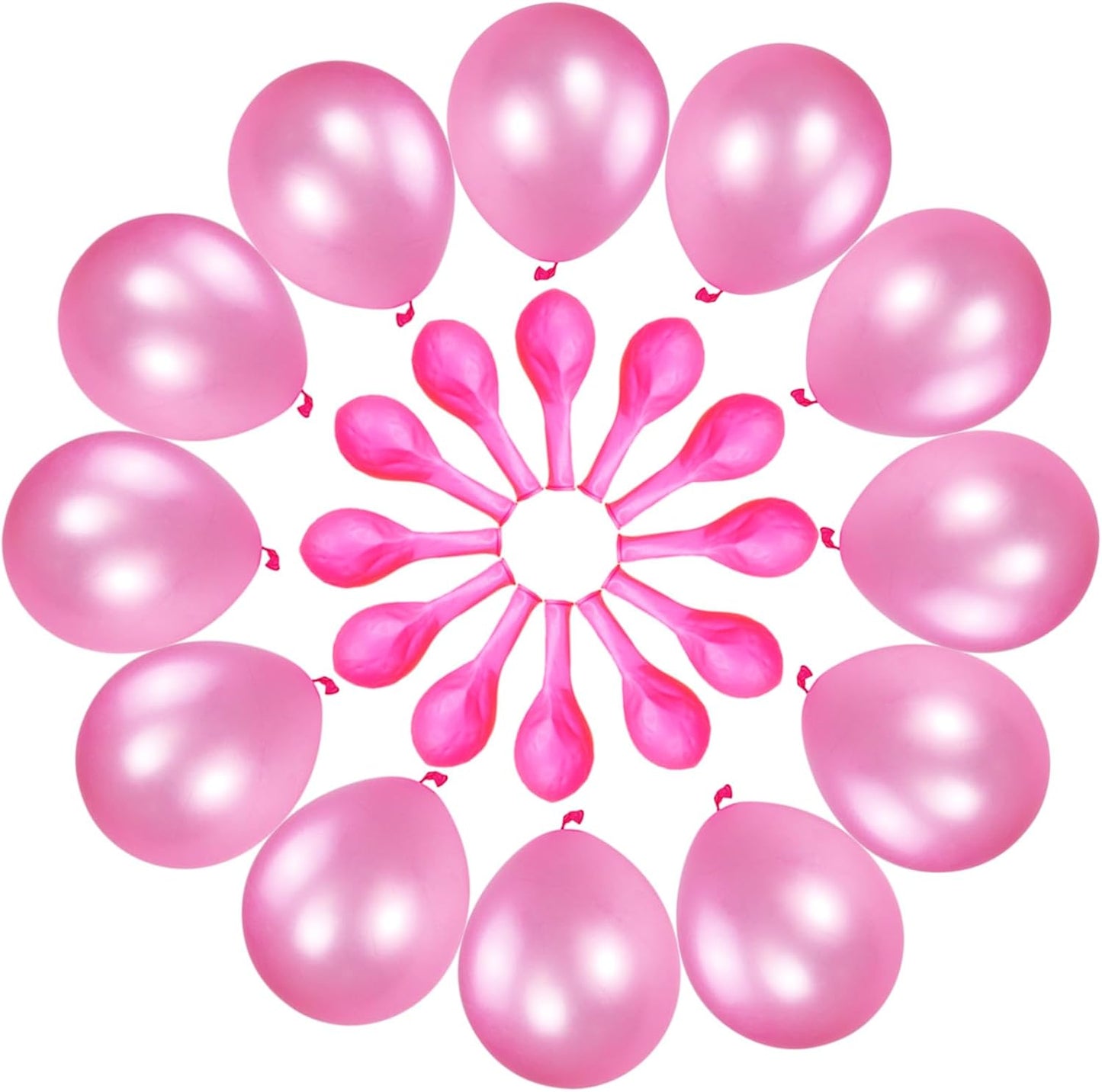 120 Pack Pearl Pink Balloons, Bright 12 inch Royal Pink Latex Party Balloons for Birthday Wedding Baby Shower Halloween.