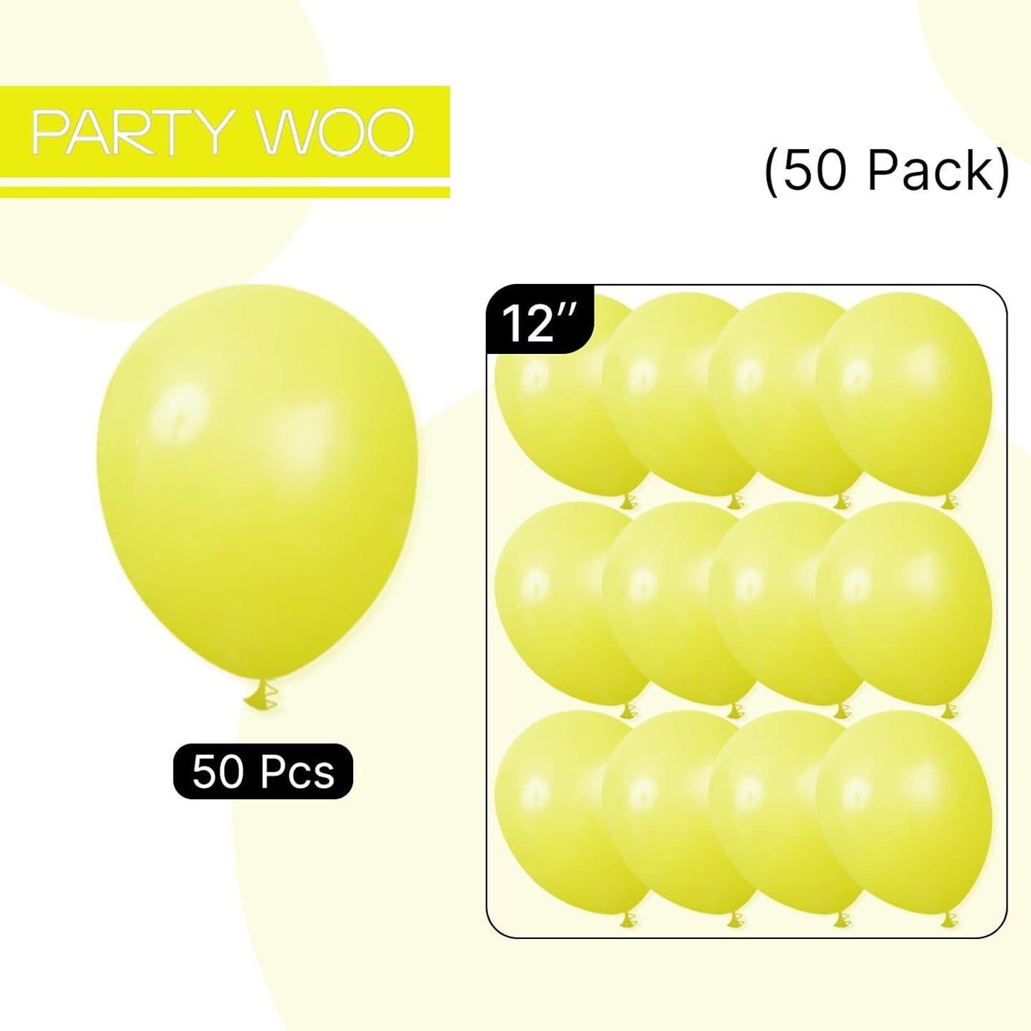 PartyWoo Lime Green Balloons 50 pcs 12 Inch Balloons for Graduation Halloween Safari Jungle Dinosaur Baby Shower Birthday Summer Party Decorations Green-Y8