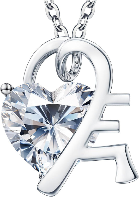 ForeverLove Heart Necklaces for Women, 4-2 Carats Heartshap Moissanite, Silver Pendant Jewelry, Anniversary Birthday Gifts for Wife, Girlfriend, Daughter, Mom