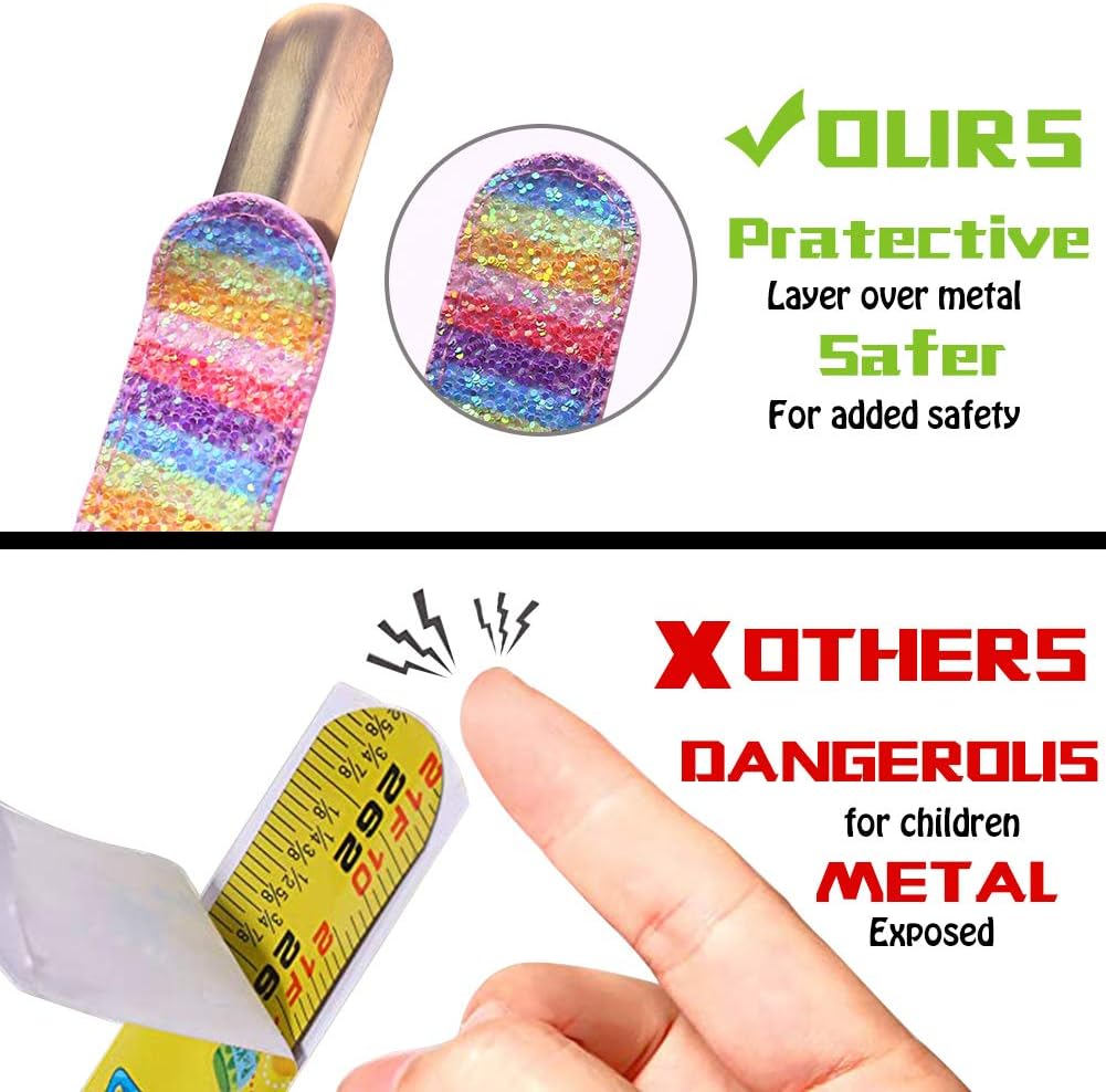 VGOODALL 12 PCS Glitter Slap Bracelet for Kids Sequin Mermaid Bracelet Wristband for Birthday Party Favors Supplies