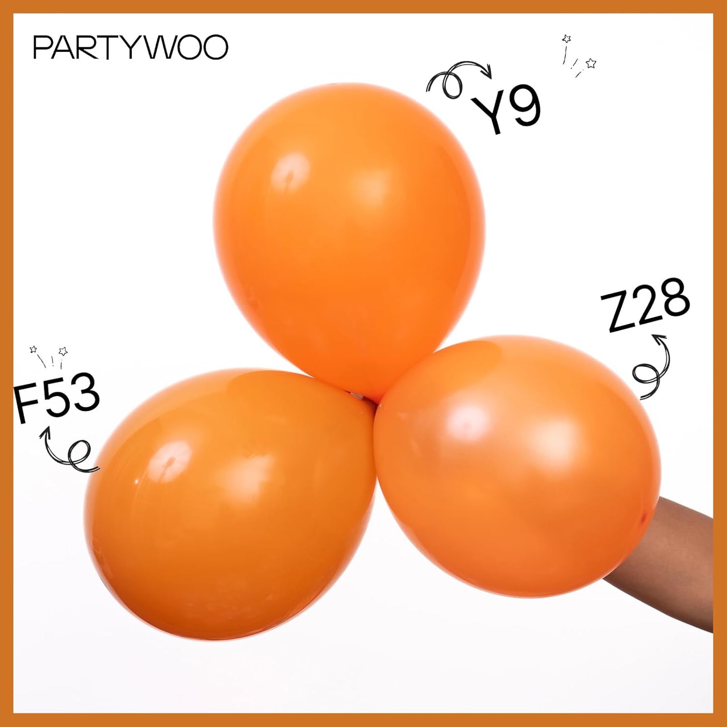 PartyWoo Burnt Orange Balloons 140pcs Different Sizes of 18 12 10 5 Inch Terracotta Rust Fall Color Autumn Boho Balloon Arch Kit Garland for Thanksgiving Halloween Fall Party Decorations Orange-F53