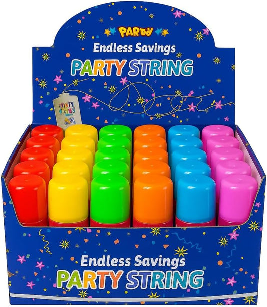 24 Pack of Party Streamer Spray, Party Favors, Fun Party Streamer Spray String in A Can, Perfect for Party Supplies for Parties & Events, Streamers Party Decorations
