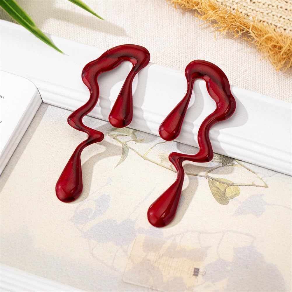 Irregular WaterDrop Earrings Melted Liquid Asymmetrical Drop Earrings for Women Embrace Minimalist Statement Earrings Jewelry
