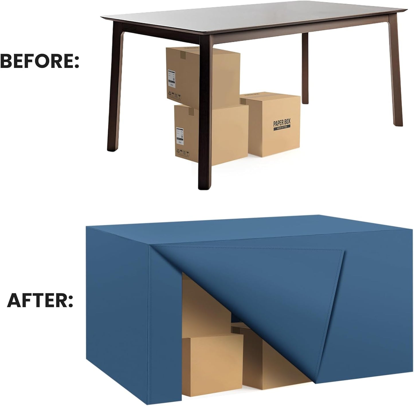 Ascoza 2 Pack Fitted Tablecloth for 4 Foot Rectangle 48 x 24 Inch Mediterranean Blue Table Covers Water Resistant Polyester Cloth for Folding, Parties,Display, Trade Show (Mediterranean Blue)