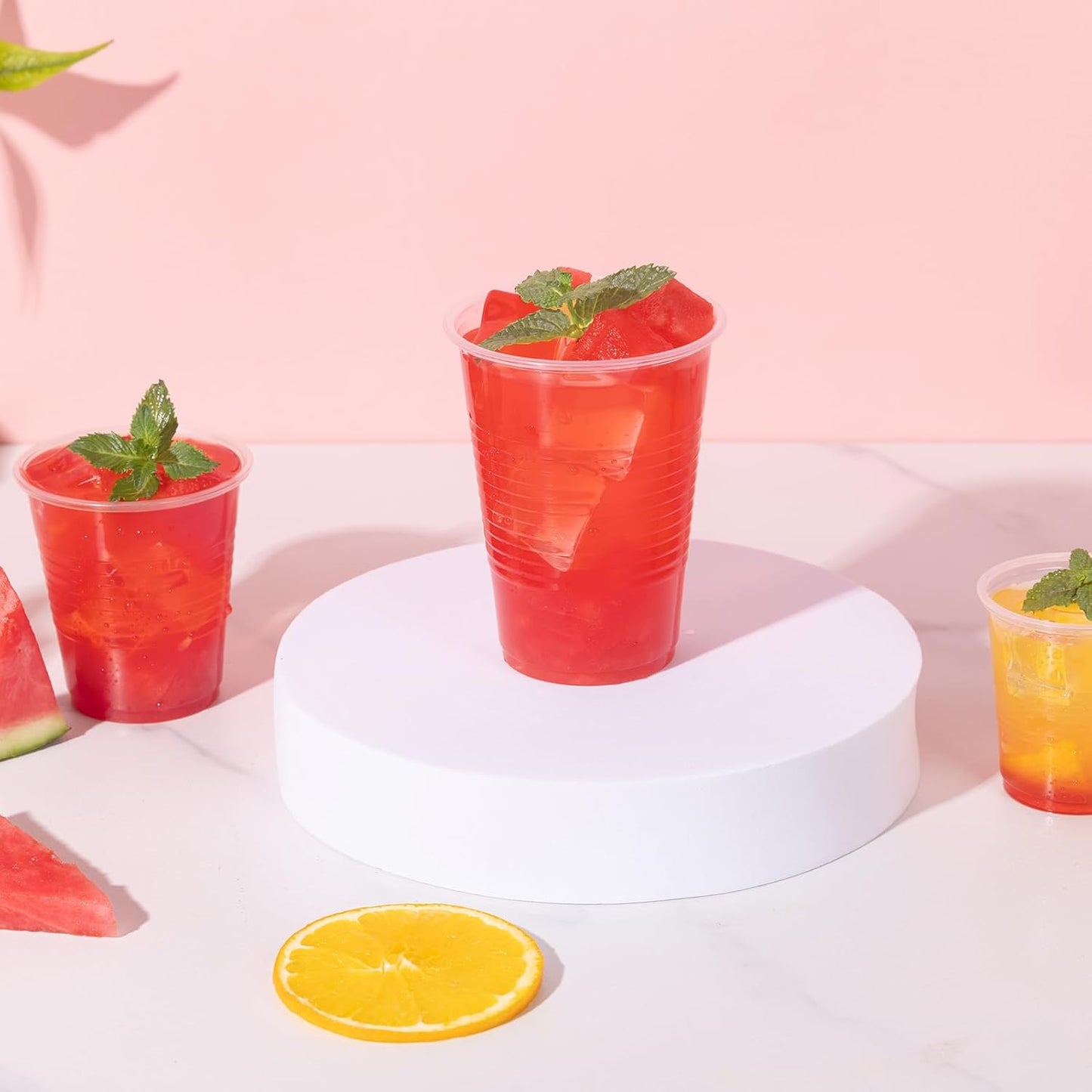 JOLLY CHEF 𝟏𝟐𝟎𝟎 𝐏𝐚𝐜𝐤 9 oz Clear Plastic Cups,9 Ounce Small Disposable Cups, Cold Party Drinking Tumblers for Tasting, Drinking and Party