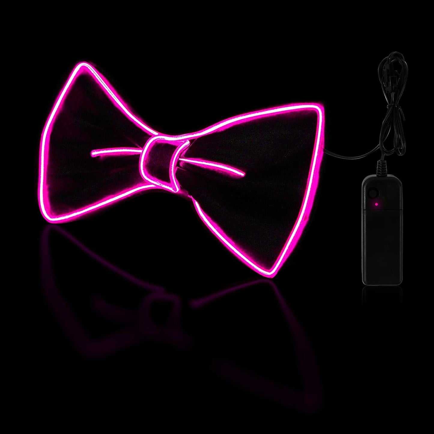 Ainiv Light Up Neckties Bowties Suspenders LED Party Supplies Glow in the Dark Adjustable for Women and Men Parties