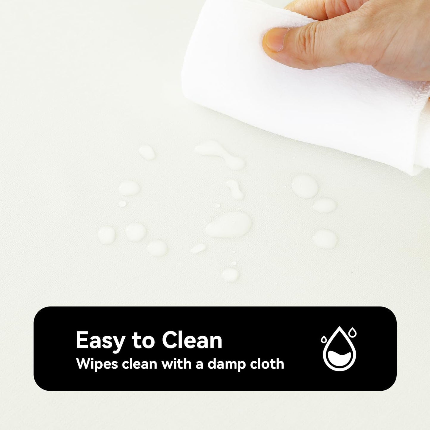 Romanstile 100% Waterproof PVC Tablecloth, Rectangle Oil Spill Proof Stain Resistant Vinyl Table Cloth, Wipe Clean Plastic Table Covers for Kitchen/Dining/Parties - 60 x 120 Inch, Ivory