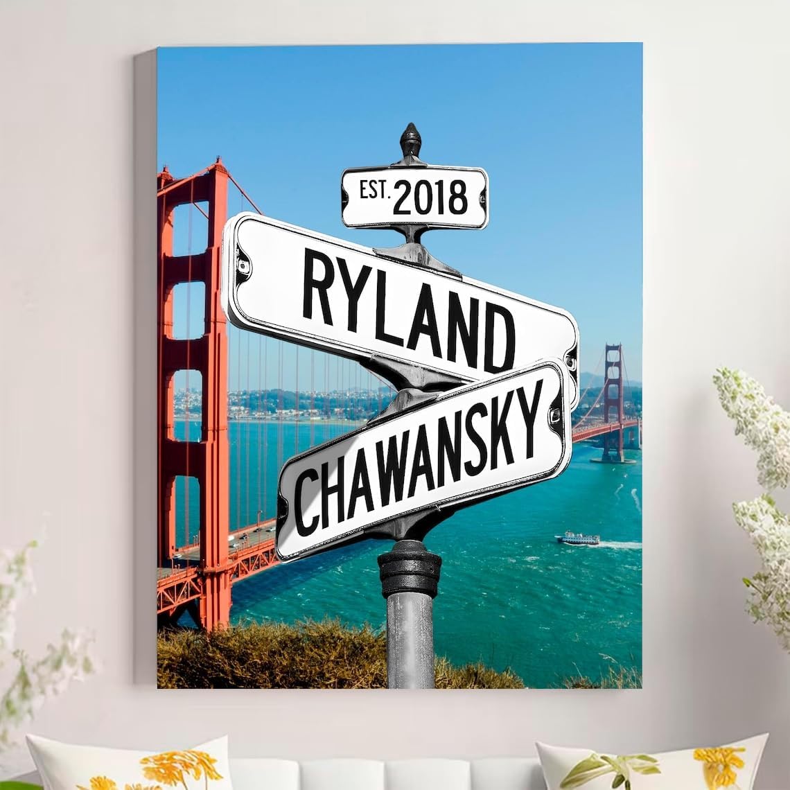 Personalized Crossroad Couples Street Sign Vintage Customize Name And Date Valentine's Day Christmas Birthday Wedding Anniversary Engagement Gifts For Him Her Boyfriend Girlfriend Wife Husband #17