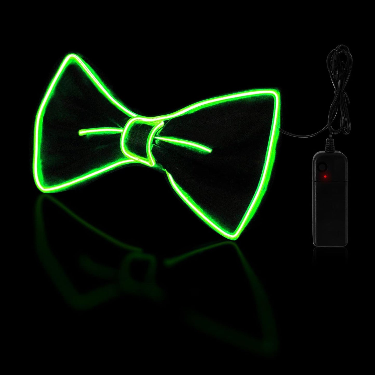 Ainiv Light Up Neckties Bowties Suspenders LED Party Supplies Glow in the Dark Adjustable for Women and Men Parties