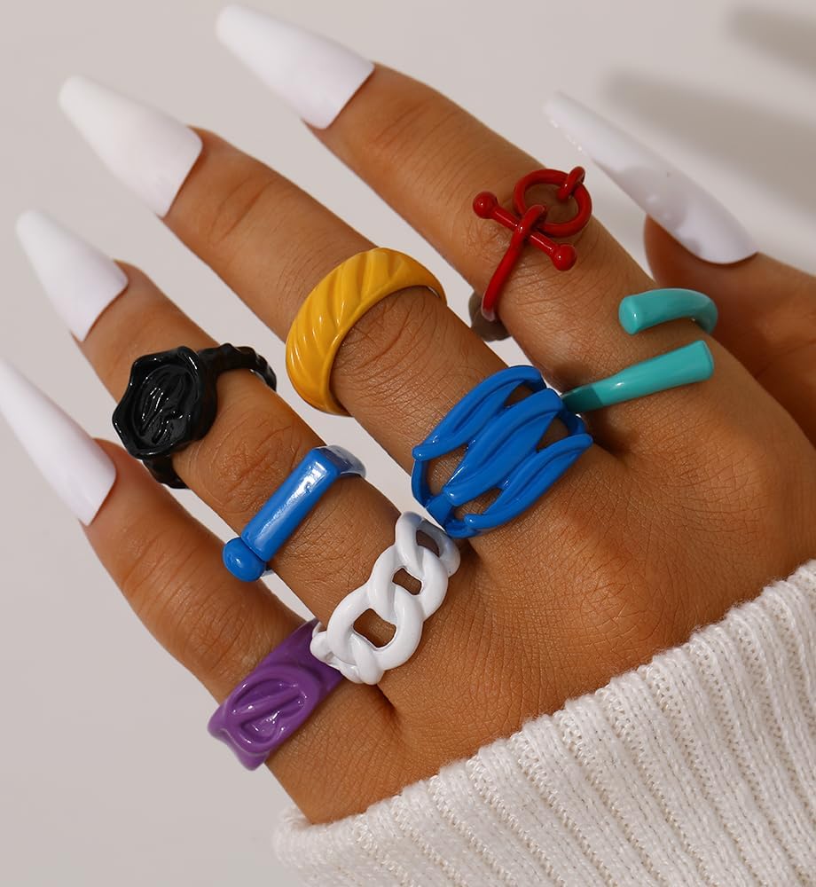 iF YOU 25 Pcs Gold Knuckle Ring Set for Women, Chunky Stackable Finger Midi Rings, Silver Simple Stacking Cute Rings Pack Trendy Stuff Jewelry Gift