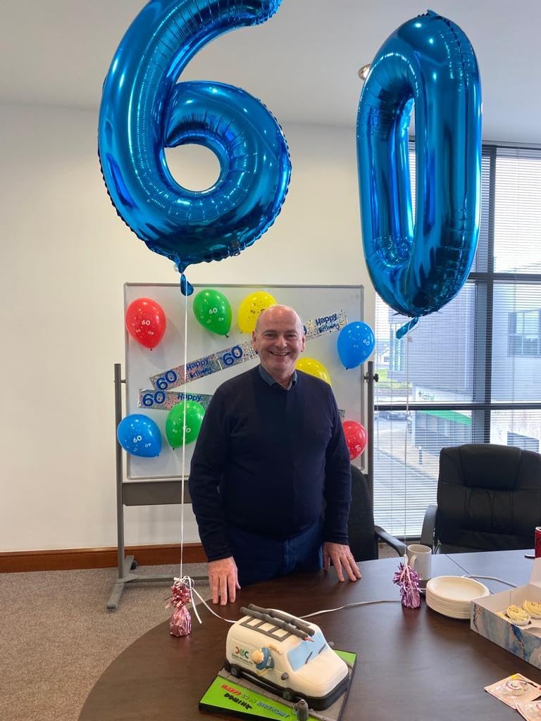 Navy Blue Number 60 Balloon 40 inch, 60 Number Balloons, 60th Navy Blue Birthday Decorations, 60 Year Old Women Men Blue Party Supplies