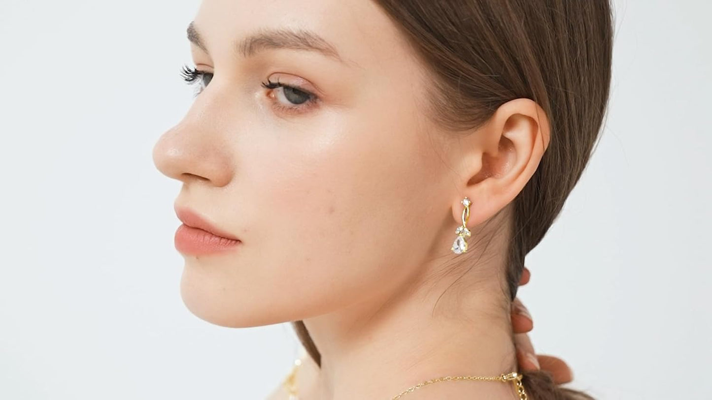 GZWHD Wedding Jewelry Sets for Bride Bridesmaid Women Cubic Zirconia Necklace Earrings Bracelet Set Gift for Mother Friend Wife Daughter Sister Party Prom Jewelry