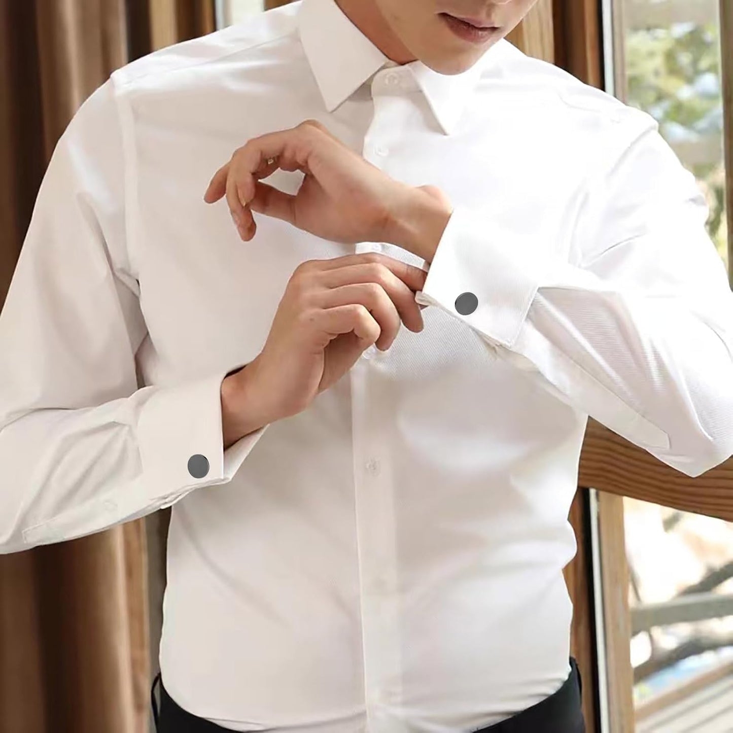 GWD Cufflinks and Tie Clip Set for Men Personalized Cuff Links Business Wedding Father's Day Gift