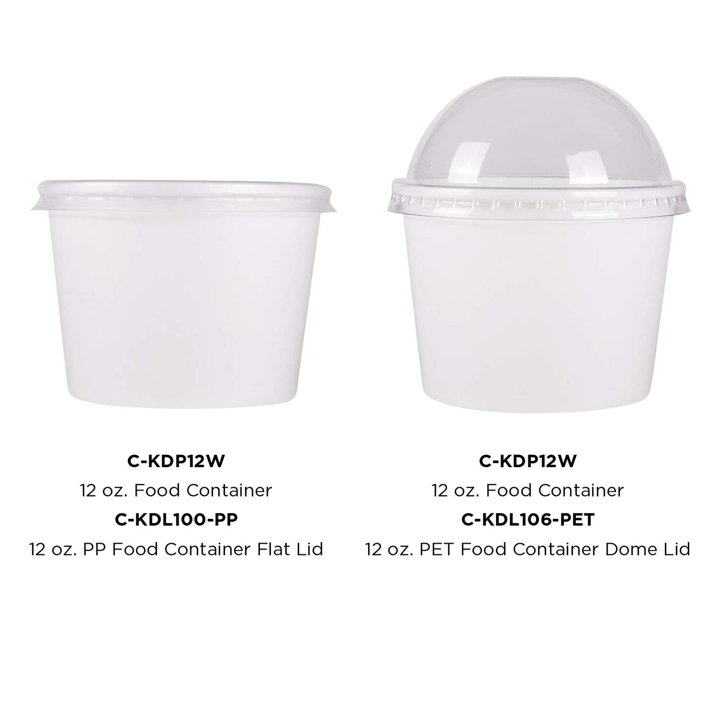 Karat [12oz - 1000 ct] Paper Ice Cream Cups & Soup Bowls for Hot/ Cold Food - Ideal for Soup, Ice Cream, Gelato, Yogurt and Snacks - White (C-KDP12W)