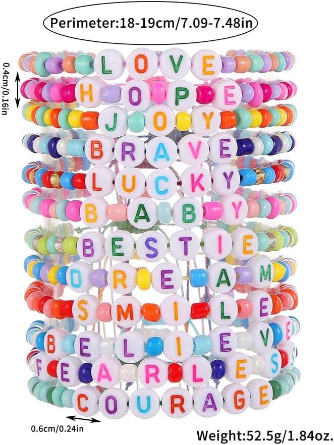 Heishi Surfer Clay Bead Bracelets Set for Women - Preppy Smile Evil Eye Beaded Stretch Bracelets Elastic Layering Friendship Bracelets- Stackable Boho Disc Summer Jewelry Set