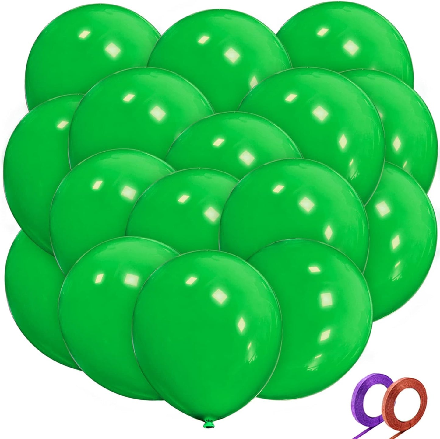 32Pcs Green Big Balloons 18 Inch, Round Large Latex Party Balloons for Birthday Wedding Decorations. (dark green)