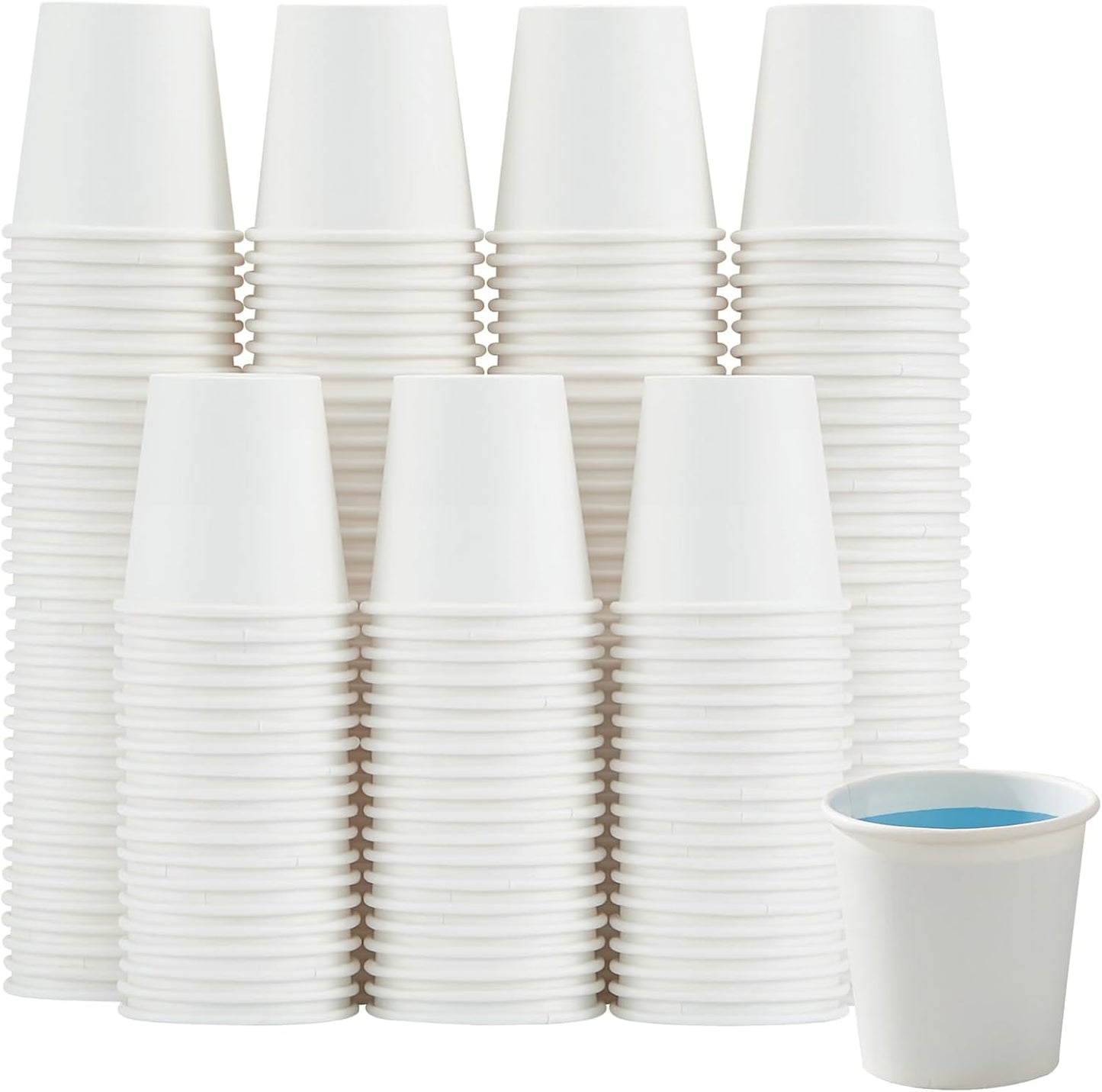 100 Pack 3 oz Paper Cups White, Small Mouthwash Cups 3 OZ, Mini Disposable Bathroom Cups, Paper Cups 3 Ounce for Bathroom, Supermarket, Birthday Party, Travel, Events, Picnic, BBQ