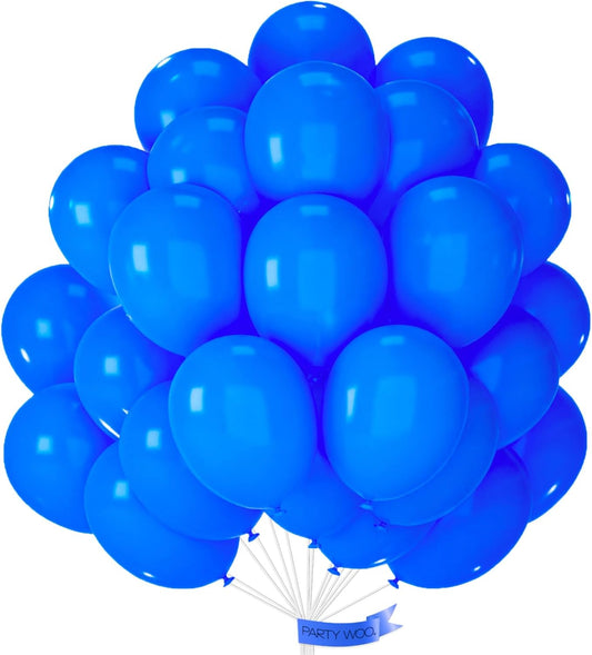 PartyWoo Royal Blue Balloons 50 pcs 12 Inch Matte Latex Helium Balloons for Graduation Baby Shower 4th of July Independence Day Gender Reveal Under the Sea New Born Birthday Party Decorations Blue-Y5