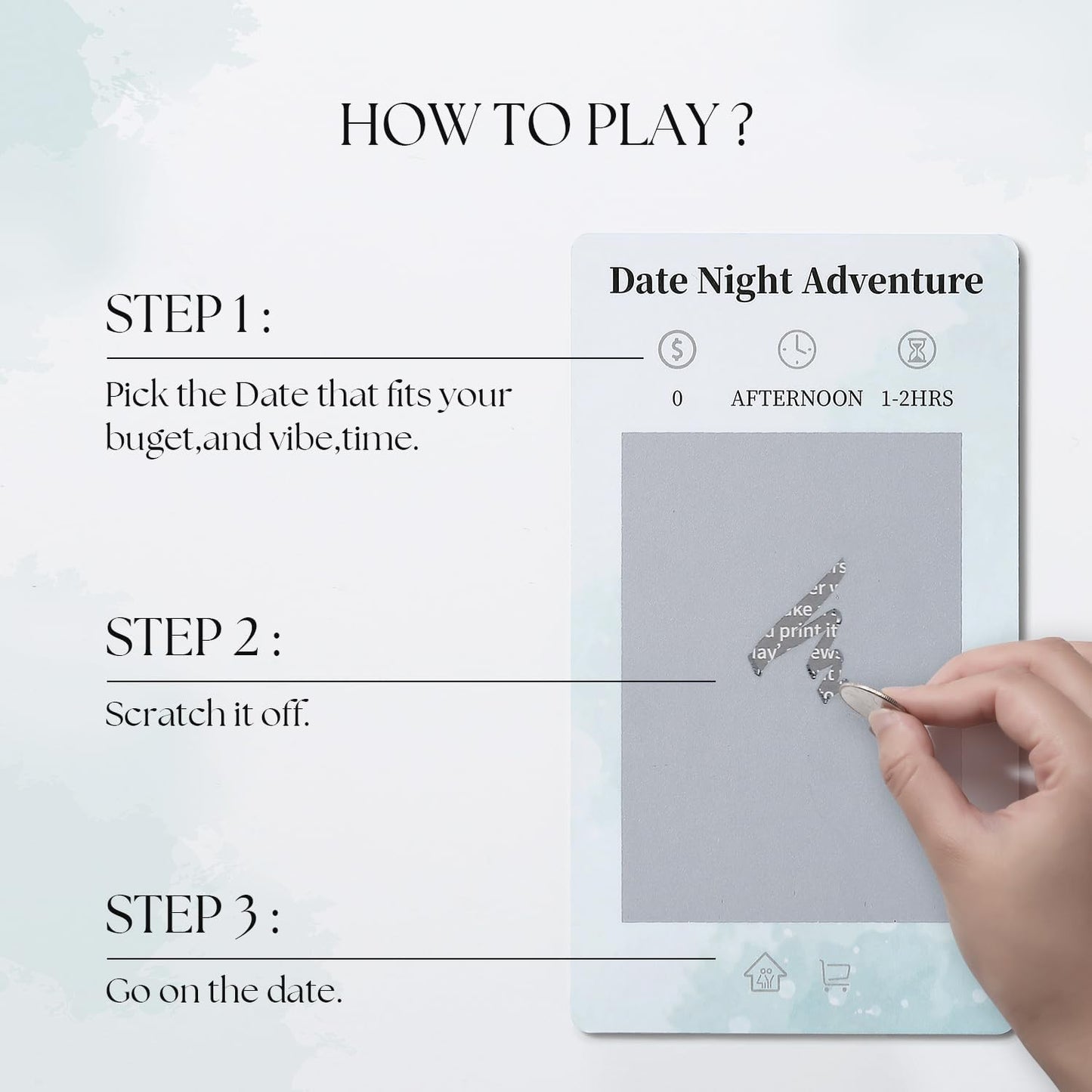 40 Date Ideas for Couples Date Night - Unique Scratch Off Date Night Card Gifts for Boyfriend, Romantic Engagement, Bridal Shower and Wedding Anniversary Couples Gifts for Him, Bride