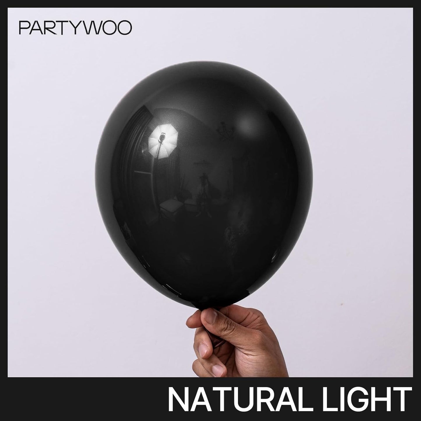 PartyWoo Black Balloons 128 pcs Different Sizes Pack of 18 12 10 5 Inch Matte Black Latex Balloon Arch Kit Garland for Graduation Halloween New Year Anniversary Birthday Party Decorations Black-Y18