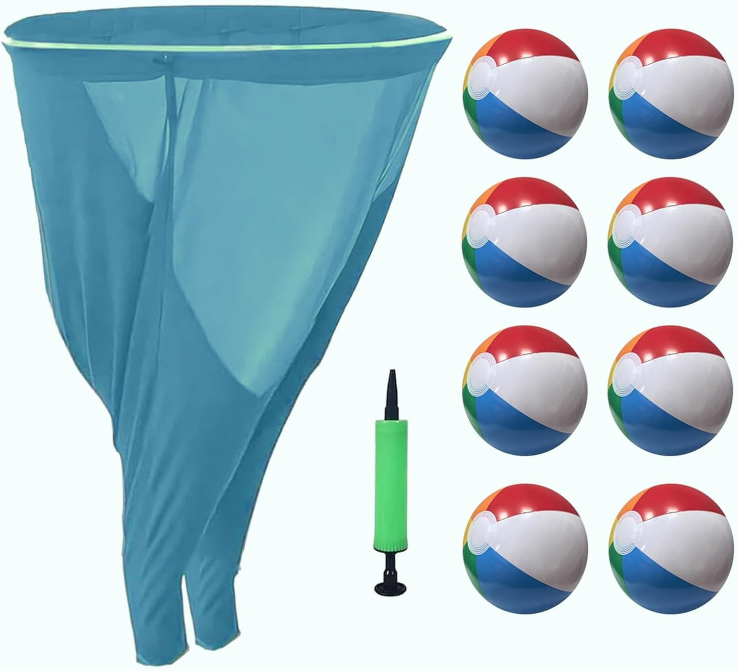 Granny Pants Yard Game, Freaky Party Games Pants with 8 Bouncy Balls and A Pump, Oversized Granny Pants Outdoor Game for Adults, Outdoor Recreational Tossing Games for Team Family Reunion Party（Blue）