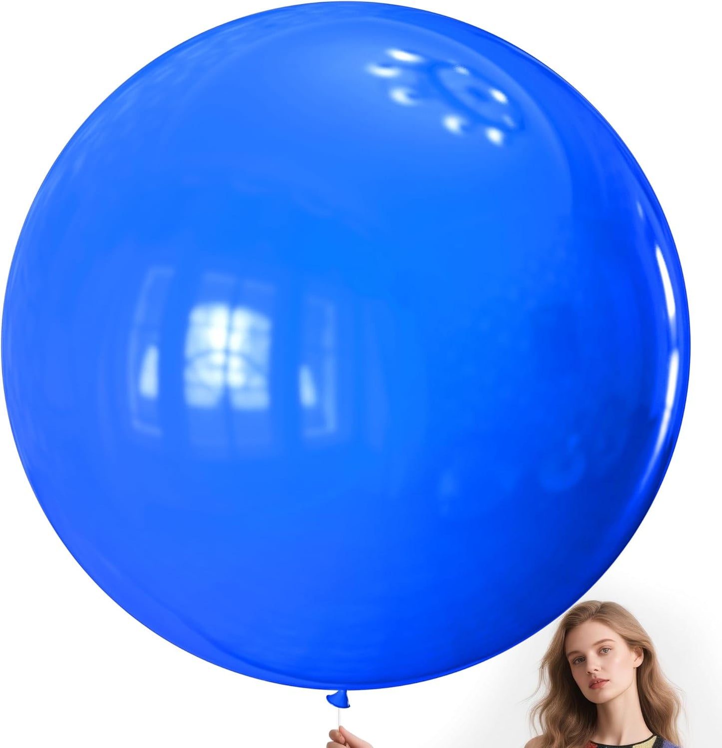 KAWKALSH Dark Blue Balloons 9pcs 36 Inch Extra Large Big Jumbo Giant Matte Navy Blue Latex Balloons for Graduation New Year Weddings Father's Day Baby Shower Birthday Party Decorations