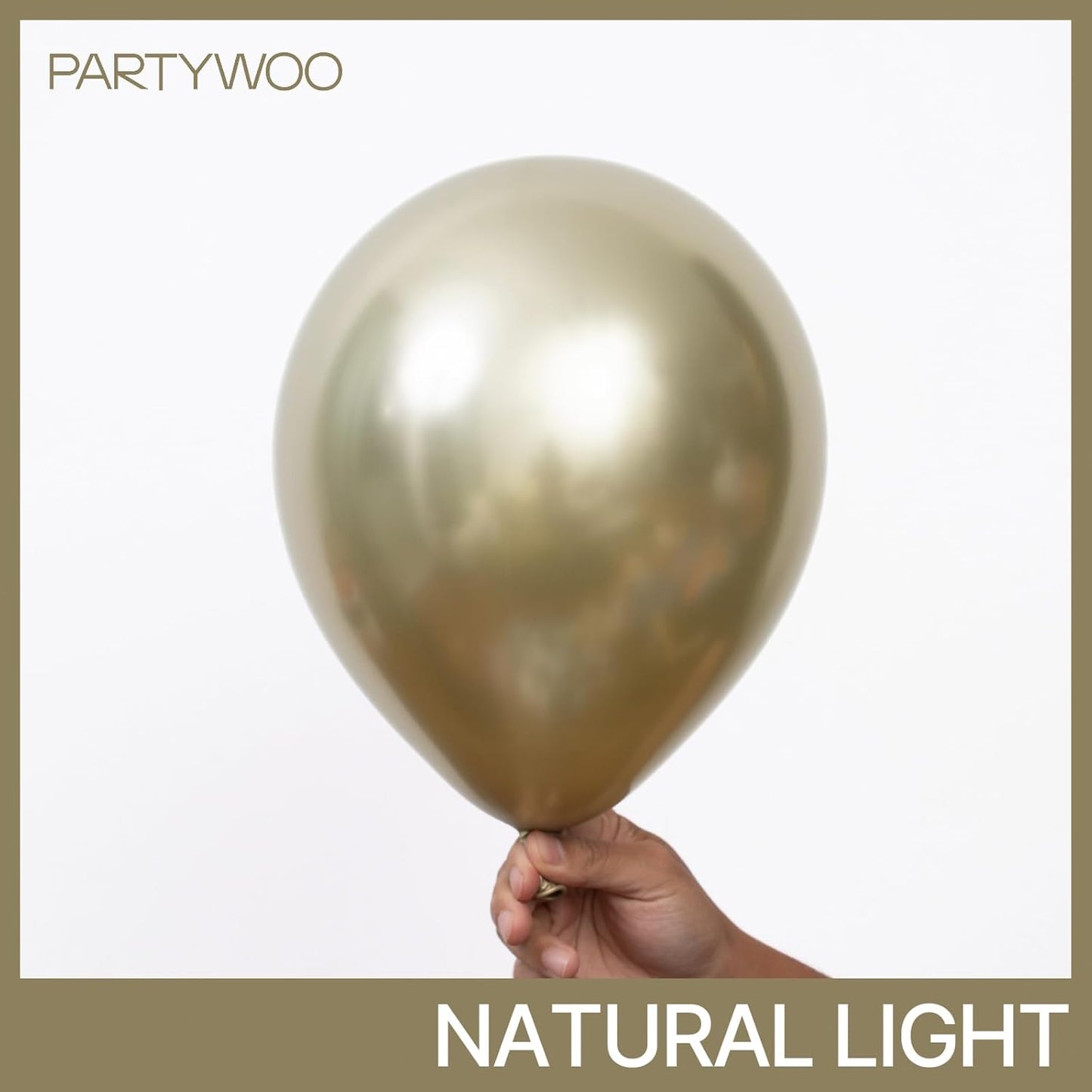 PartyWoo Metallic Gold Balloons 50 pcs 12 Inch Chrome Light Gold Latex Helium Balloons for Graduation Baby Shower Gender Reveal Christmas Wedding New Year Birthday Party Decorations Gold-G128