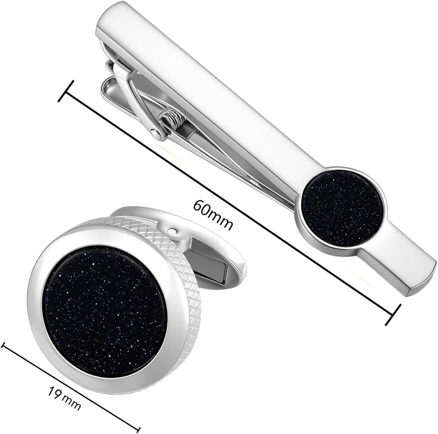 GWD Cufflinks and Tie Clip Set for Men Personalized Cuff Links Business Wedding Father's Day Gift