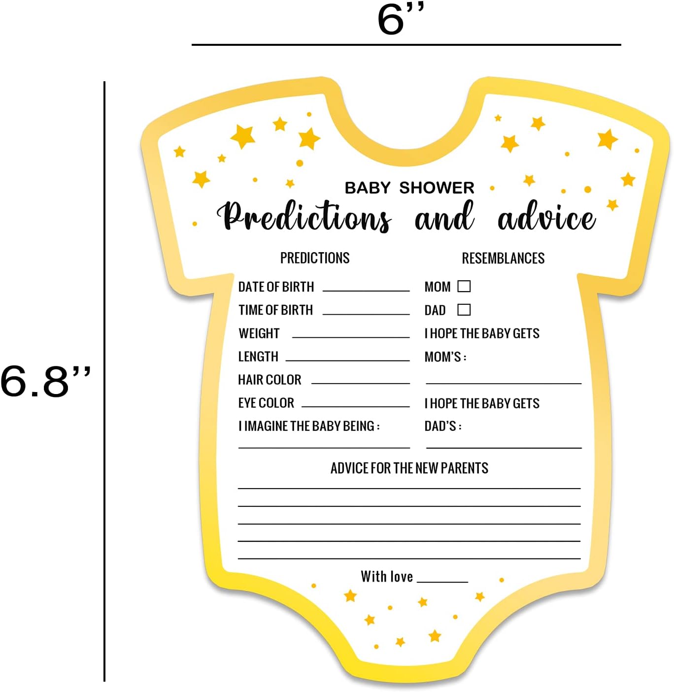 Baby Shower Game: 30 Predictions & Advice, Girl or Boy Baby Messages, Gender Neutral Wishes, Party Games & Activities