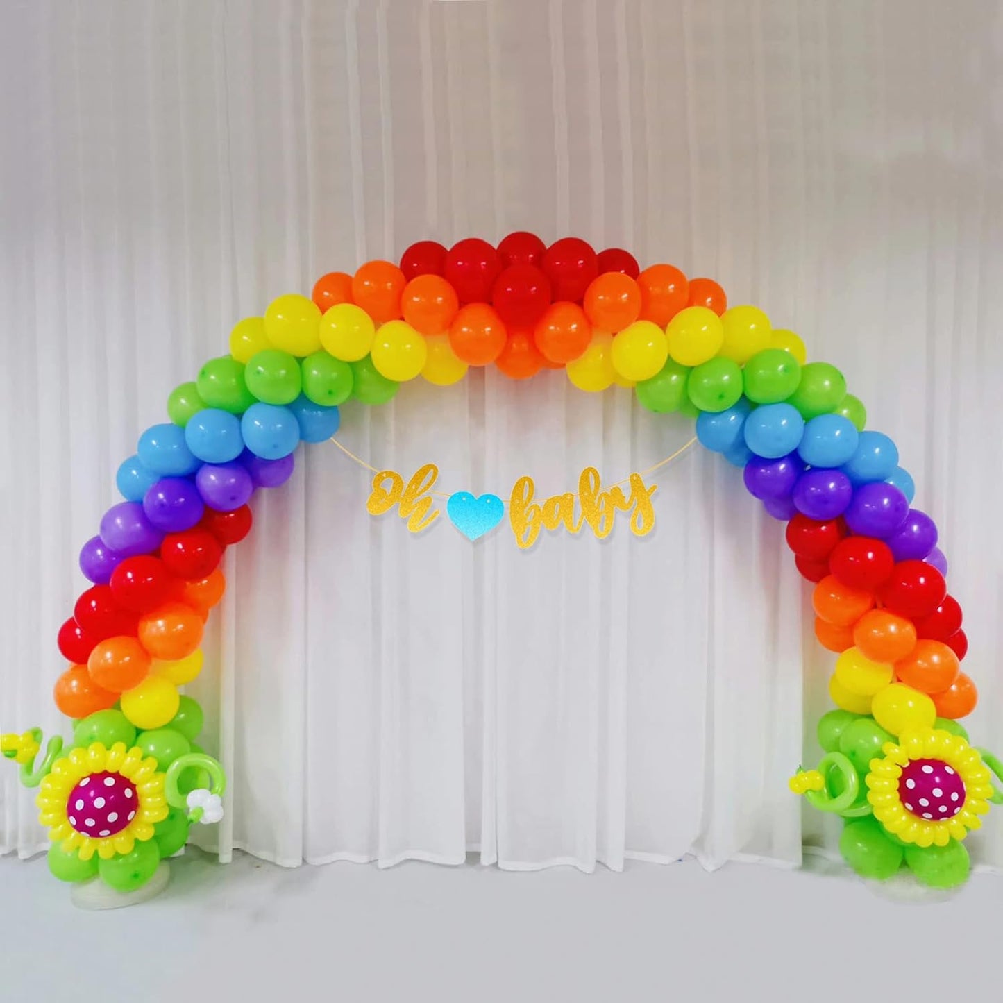 KAWKALSH 200pcs Balloons 5 Inch Assorted Colors, Small Mini Rainbow Latex Balloons for Party Birthday Baby Shower Anniversary Festival Arch Garland Decoration