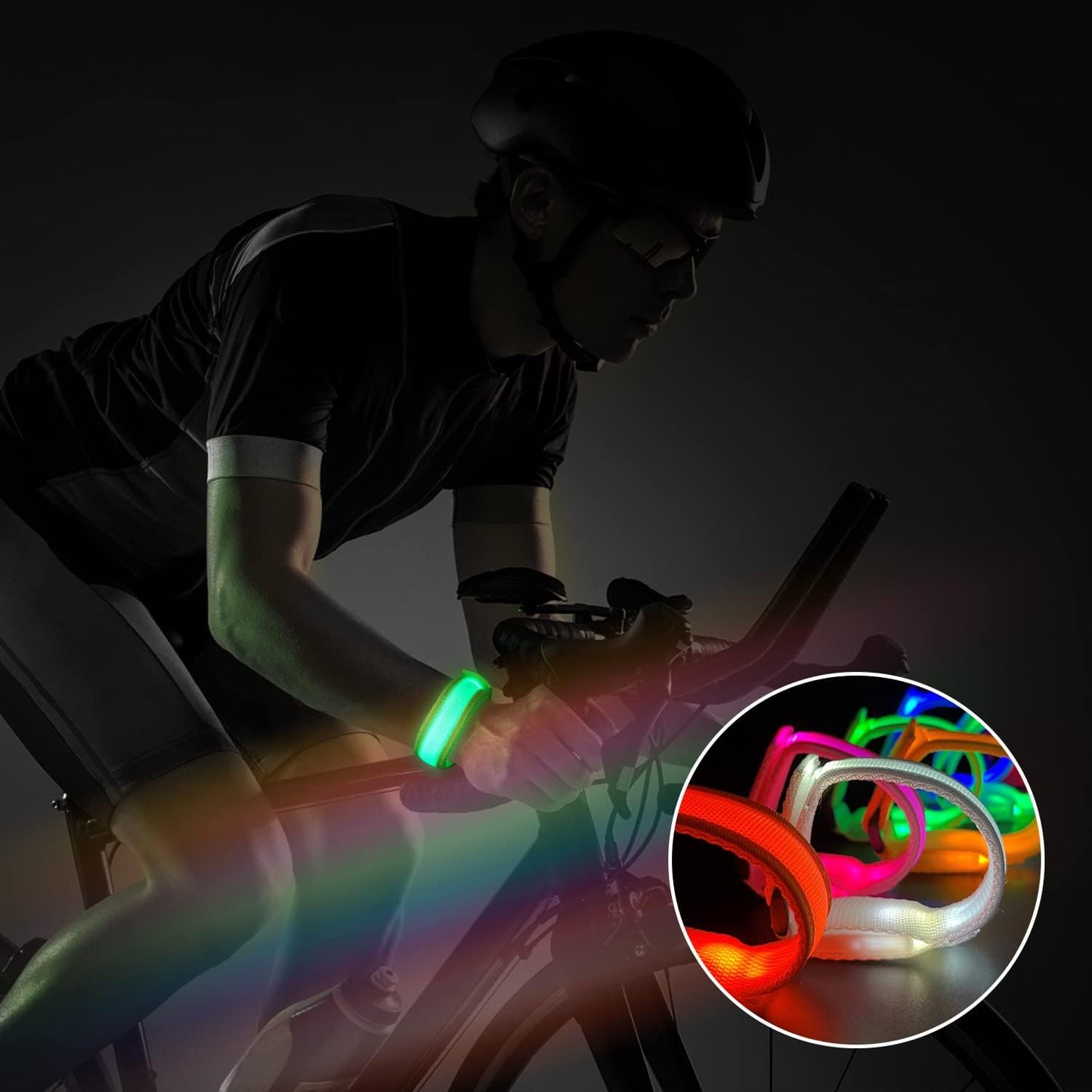 M.best 16pcs LED Light Up Bracelets Glow Flashing Wristbands Glow in The Dark Party Supplies for Wedding, Raves, Concert, Camping,Sporting Events, Party