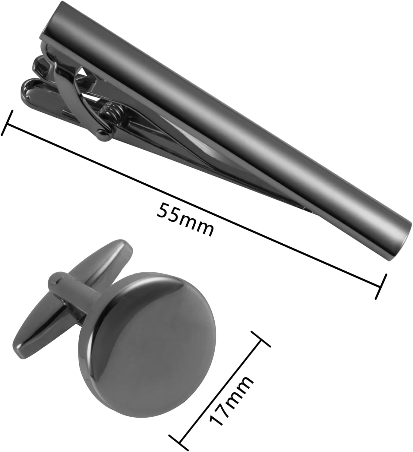 GWD Cufflinks and Tie Clip Set for Men Personalized Cuff Links Business Wedding Father's Day Gift