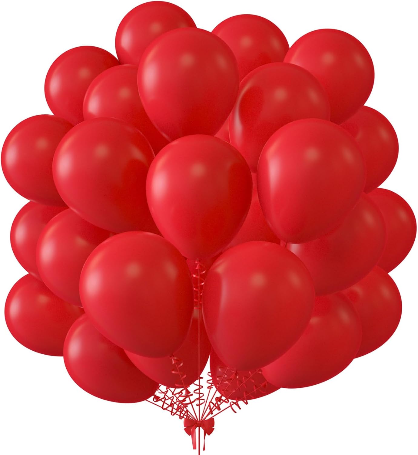 KALOR 12 Inch Red Balloons, 50 Pcs Latex Helium Balloons for Kid's Birthday Party, Baby Shower, Wedding, Graduate Party Decorations