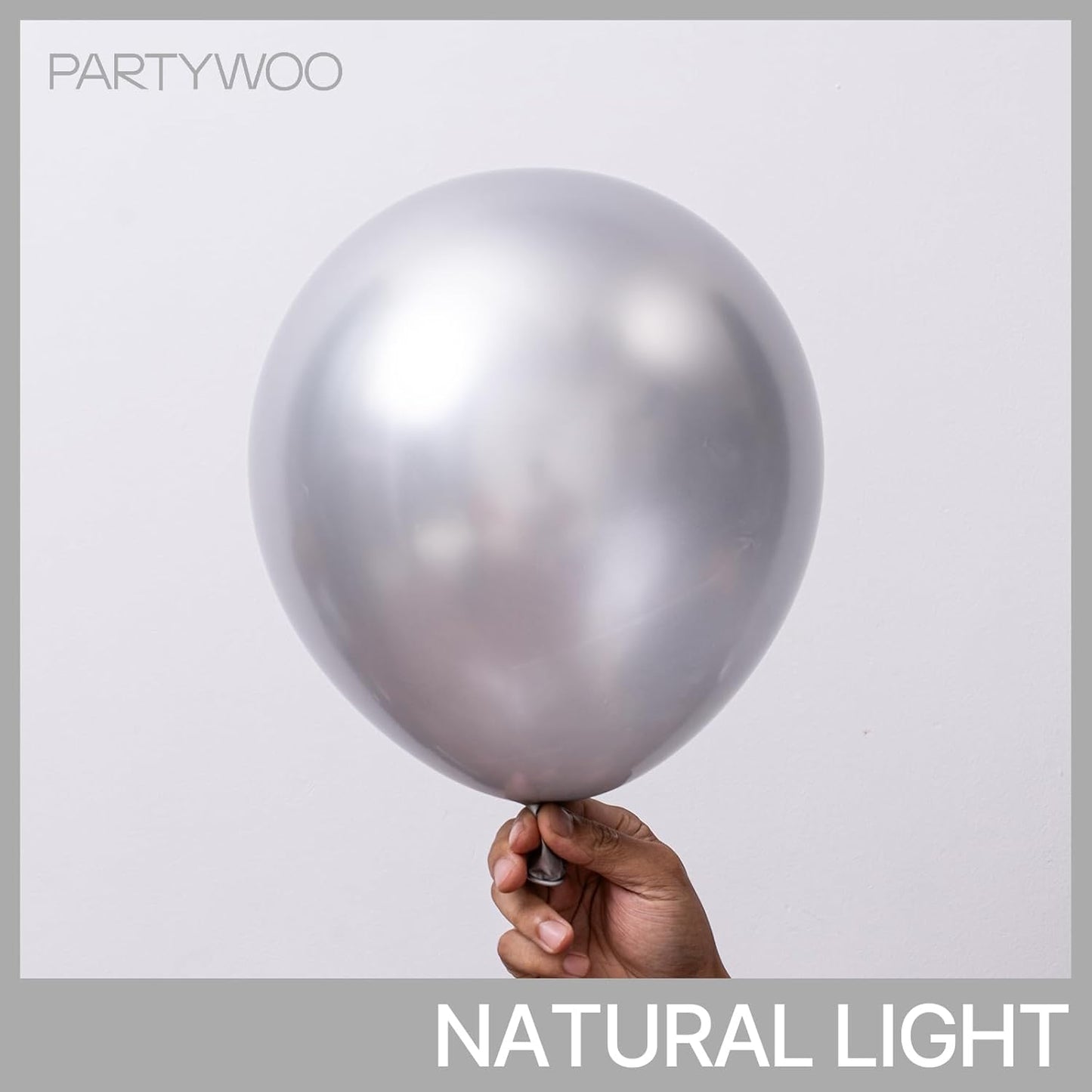 PartyWoo Silver Balloons 92 pcs Different Sizes of 18 12 10 5 Inch Silver Balloon Arch Kit Garland for Birthday Graduation Bachelorette Engagement Bridal Shower Wedding Party Decorations Silver-G102