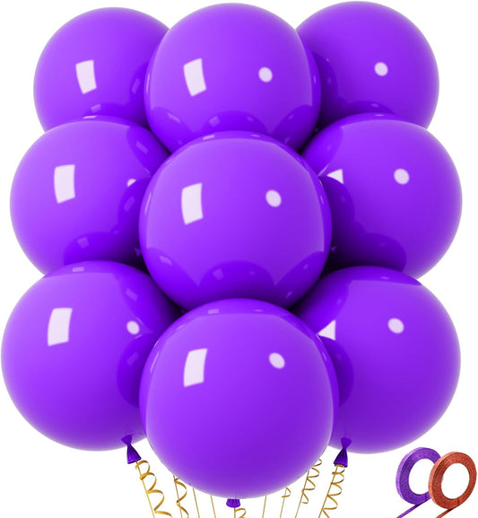 32Pcs Purple Big Balloons 18 Inch, Round Large Latex Party Balloons for Birthday Wedding Decorations. (purple)
