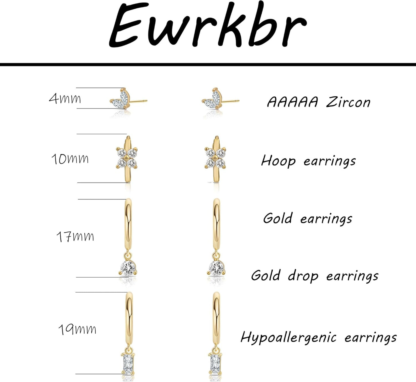 Gold Earrings for Women, 14k Gold Plated Dangle Huggie Earrings for Women Trendy Dainty Gold Hoop Earring Stacks Hypoallergenic Pearl Chain Drop Cartilage Earring Fashion Womens Jewelry