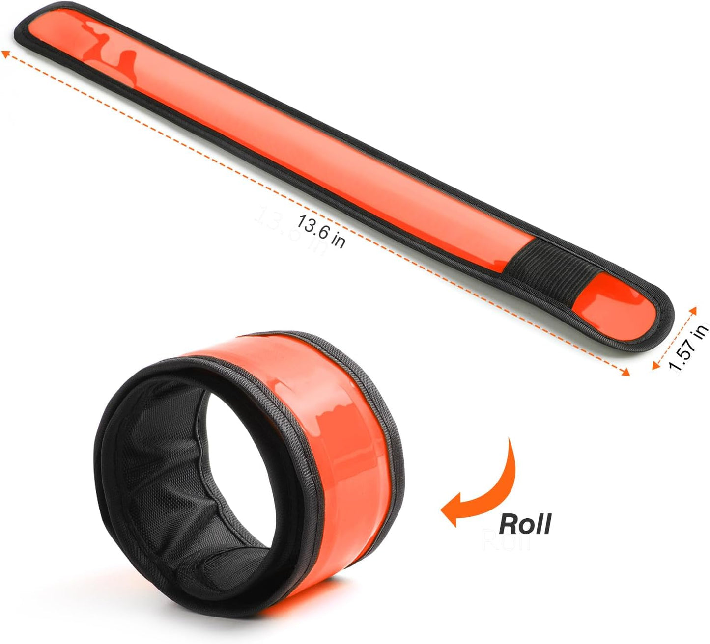 esonstyle Pack of 6 LED Light Up Band Slap Bracelets Night Safety Wrist Band for Cycling Walking Running Concert Camping Outdoor Sports