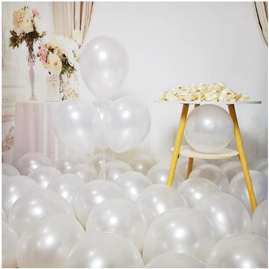 300 Pack White Pearl Balloons 12 inch Pearl White Latex Party Balloon Bulk for Various Party Events Decorations