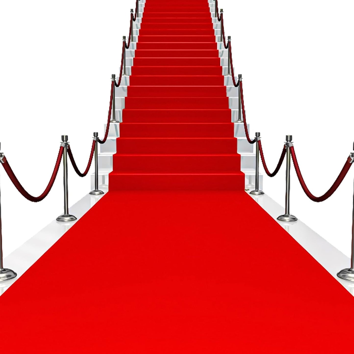 Red Carpet Runner for Party 150 GSM Felt Non-Woven Fabric Runway Carpet for Event, Aisle Runner for Wedding Ceremony Hollywood, Movie Theme Rug Party Decor (Red, 2 X 30 Ft)