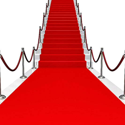 Red Carpet Runner for Party 150 GSM Felt Non-Woven Fabric Runway Carpet for Event, Aisle Runner for Wedding Ceremony Hollywood, Movie Theme Rug Party Decor (Red, 2 X 30 Ft)
