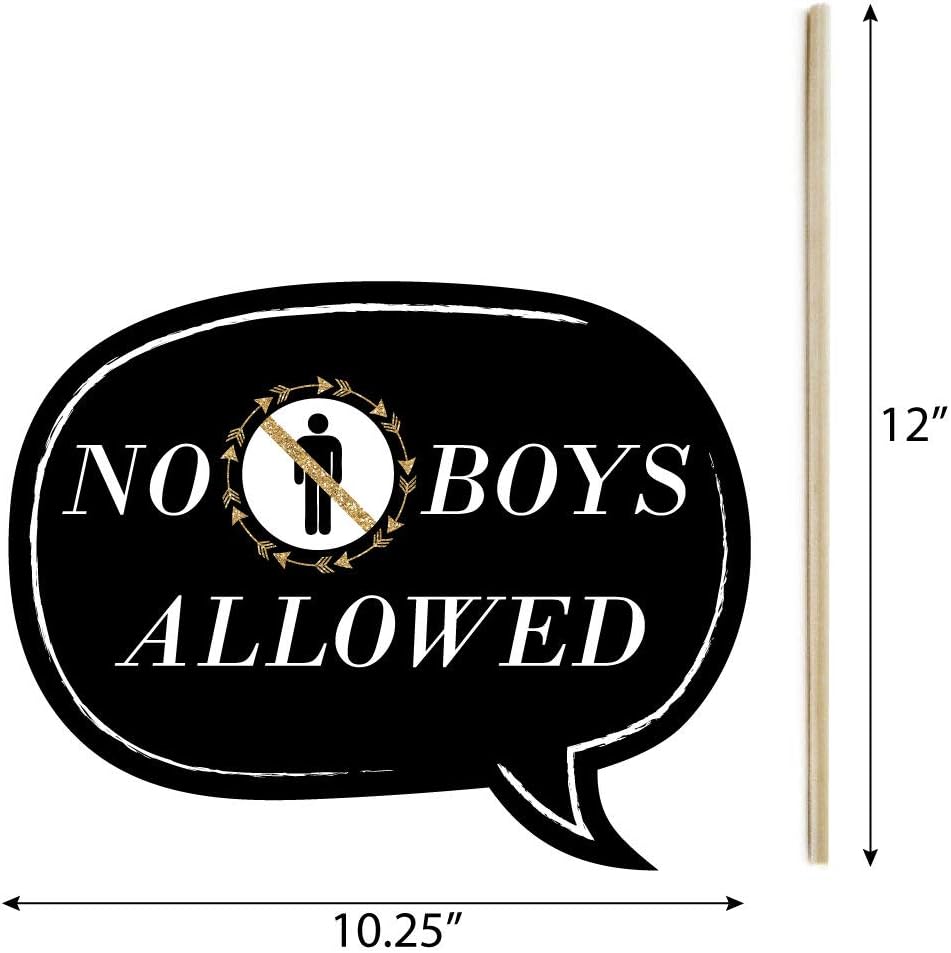 Funny Bride Tribe - Bridal Shower & Bachelorette Party Photo Booth Props Kit - 10 Piece