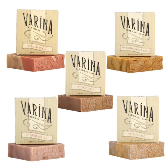 Natural Pumpkin Spice Variety Bar Soap - Spicy - 5 Pack 4.5 oz Bars