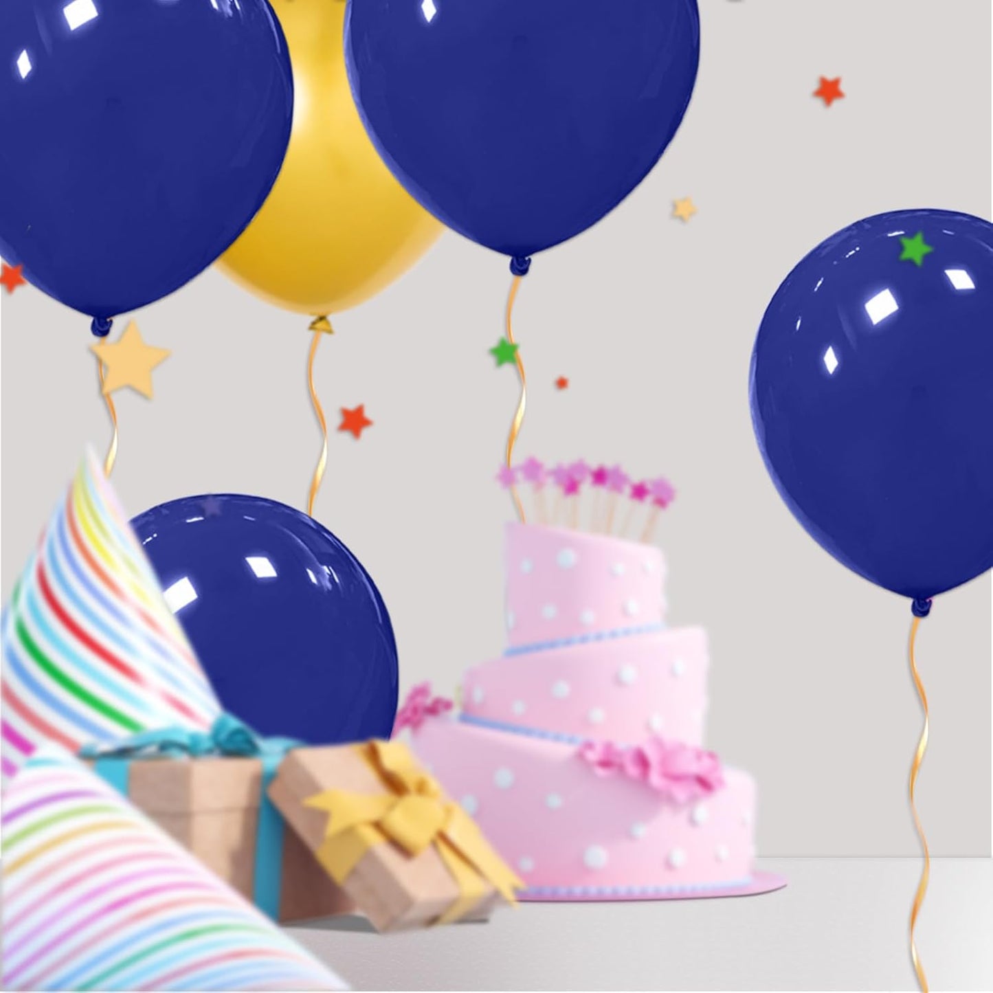 32Pcs Navy Blue Big Balloons 18 Inch, Round Dark Blue Large Latex Party Balloons for Birthday Wedding Decorations.