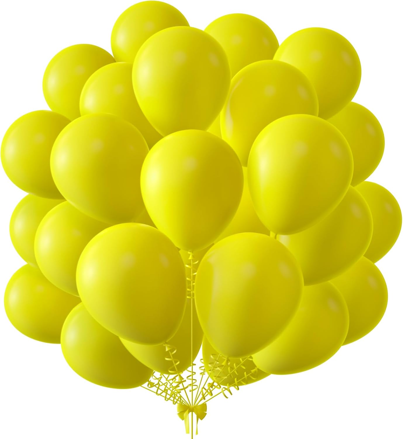KALOR 12 Inch Yellow Balloons, 50 Pcs Latex Helium Balloons for Kid's Birthday Party, Baby Shower, Wedding, Graduate Party Decorations