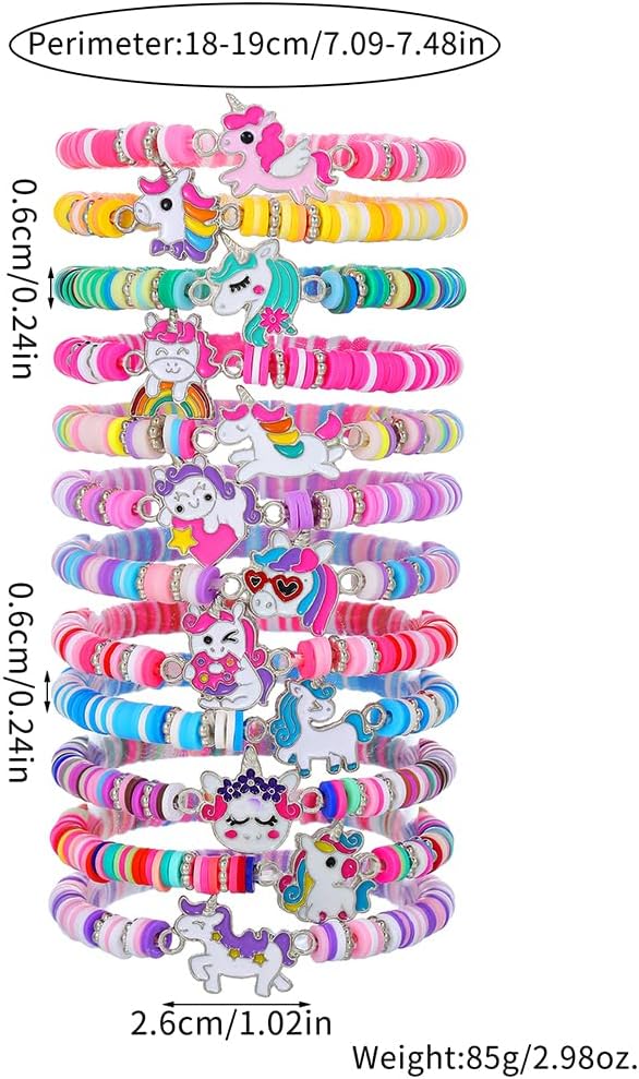 Friendship Bracelets Boho Stackable Bracelets for Women Surfer Heishi Clay Bead Bracelets Stretch Preppy Bracelets Colorful Boho Bracelets for Women