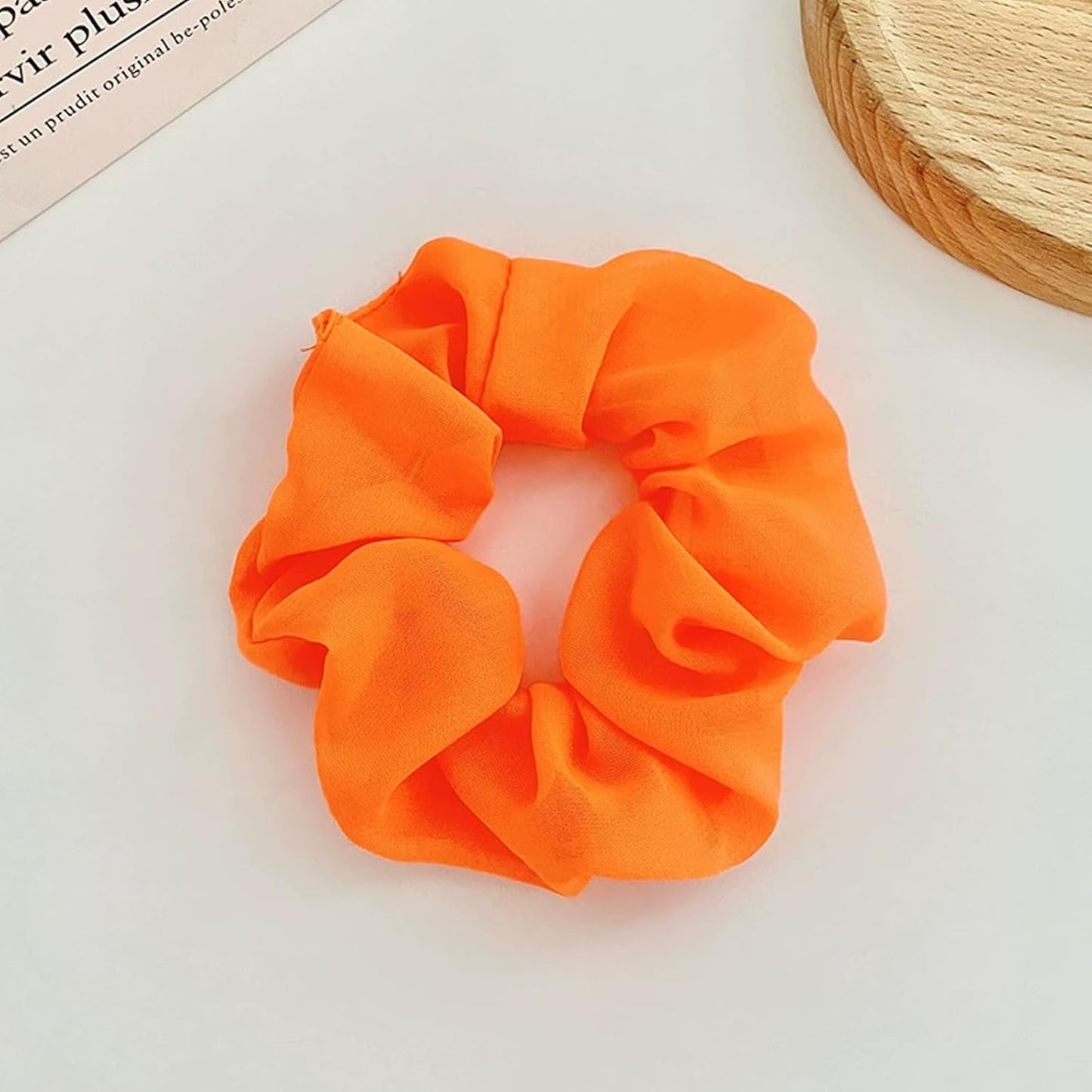 5 PCS Neon Scrunchies for Hair, 80sHair Accessories for Women, Neon Hair Ties Ponytail Holder for Party Outfit (No include LED Light)
