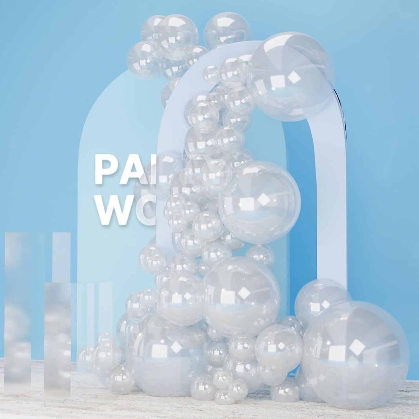 PartyWoo Clear Balloons 140 pcs Different Sizes of 18 12 10 5 Inch Transparent Bubble Latex Helium Balloon Arch Kit Garland for Graduation Wedding Baby Shower Birthday Party Decorations Clear-Y2