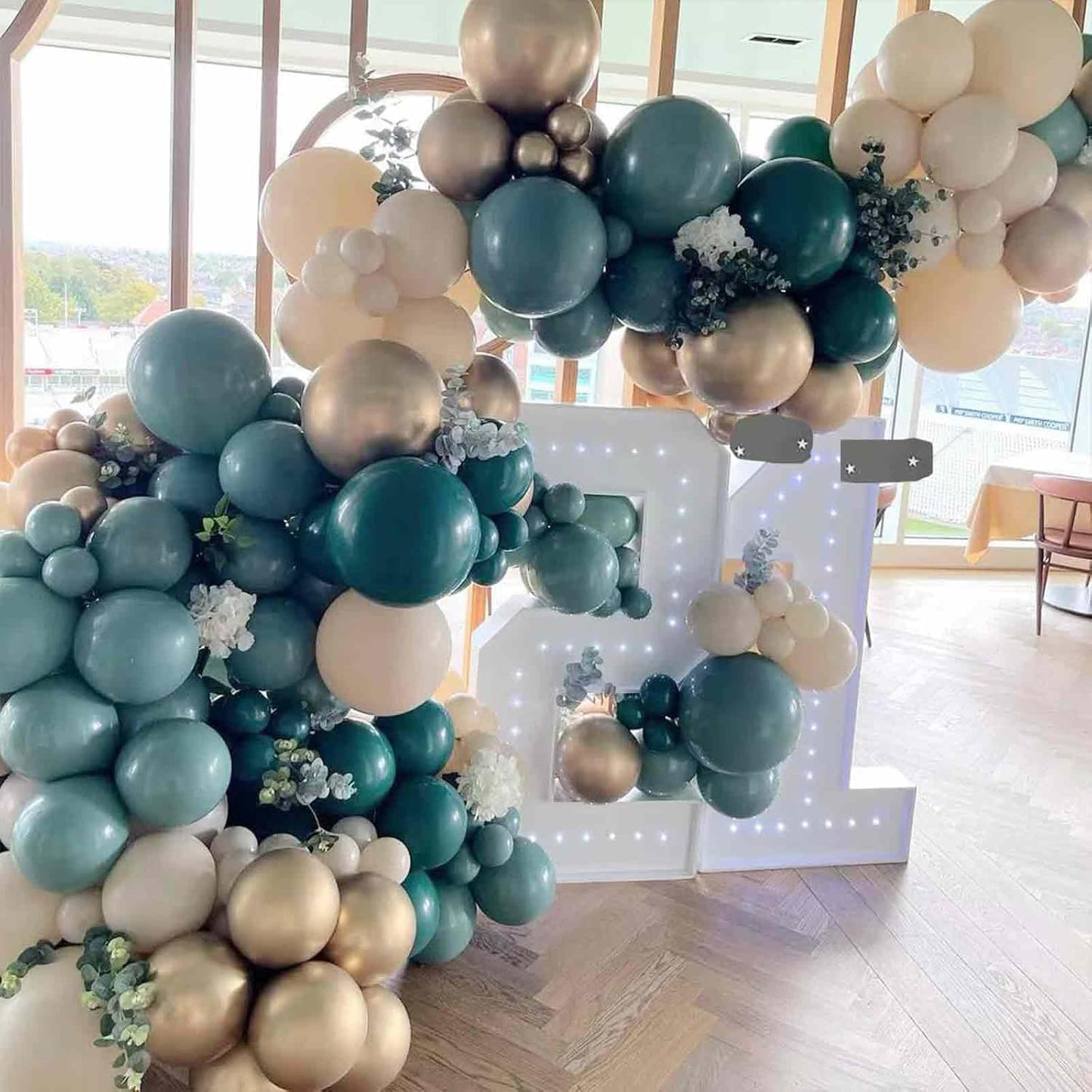 PartyWoo Slate Blue Balloons 50 pcs 12 Inch Dusty Blue Green Balloons for Graduation Baby Shower Wedding Birthday Under the Sea Gender Reveal Boho Party Decorations Blue-F22