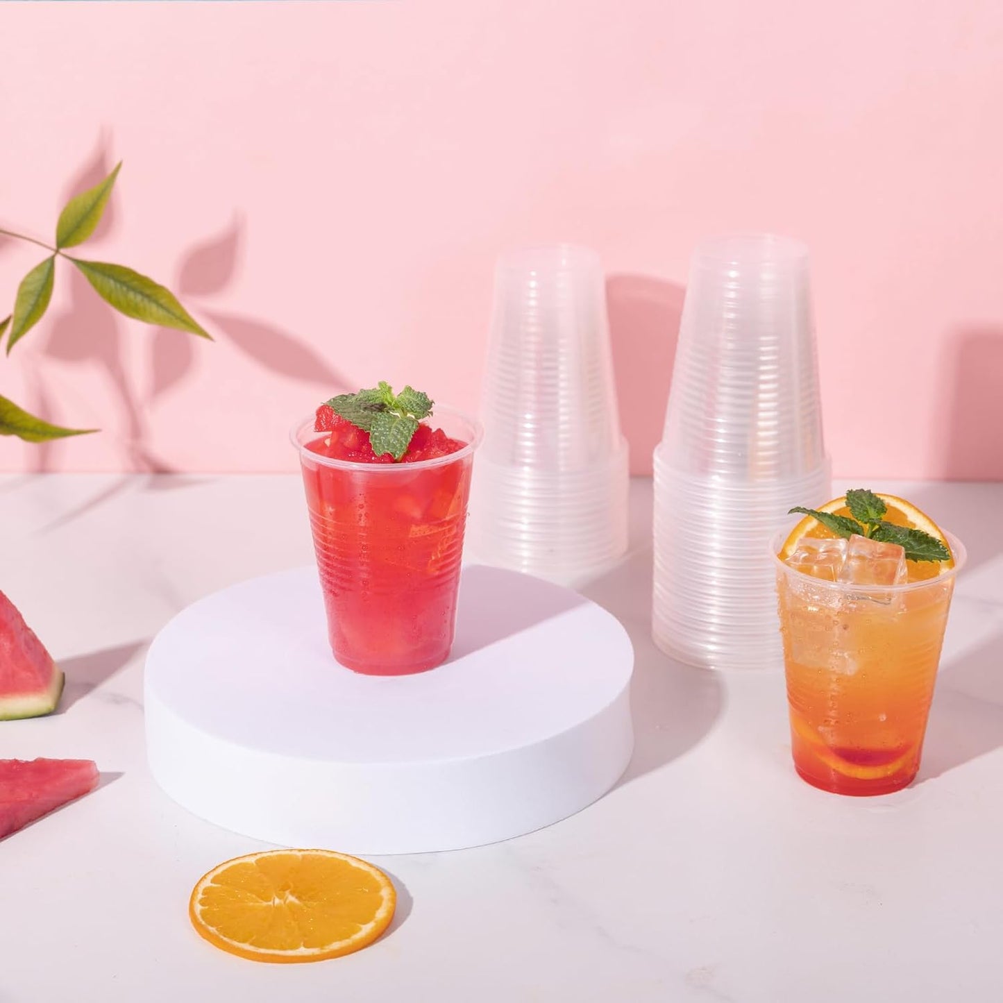 JOLLY CHEF 𝟏𝟐𝟎𝟎 𝐏𝐚𝐜𝐤 5 oz Clear Plastic Cups,5 Ounce Small Disposable Cups for Iced Coffee, Smoothie, Milkshake, Cold Drinks